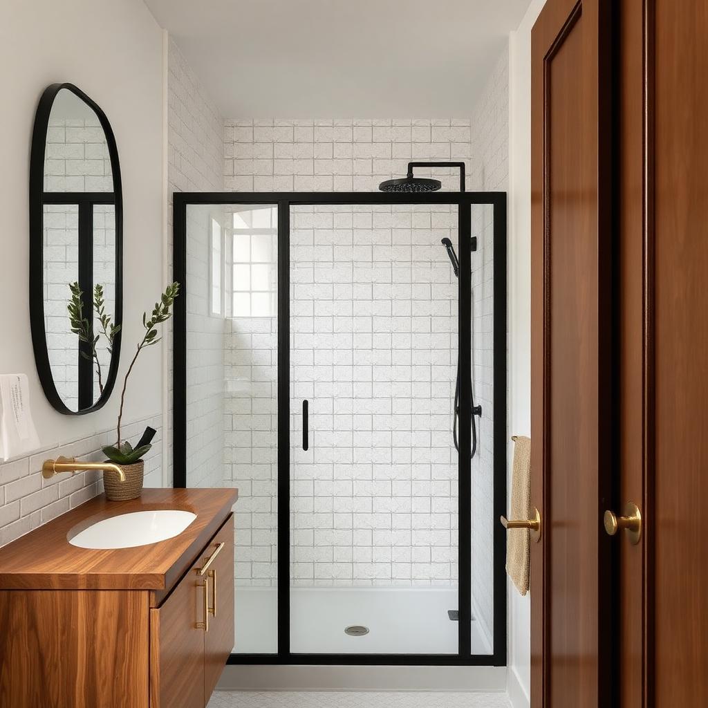 Black-Framed Shower Glass: The Move That Saves a Small Bathroom